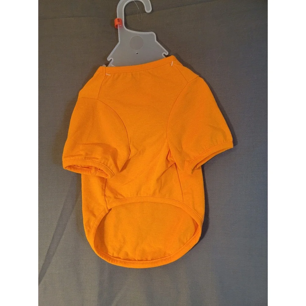 Howl-O-Ween Party Pumpkin Dog Shirt Small Orange NEW Plaid Halloween Pet Tee